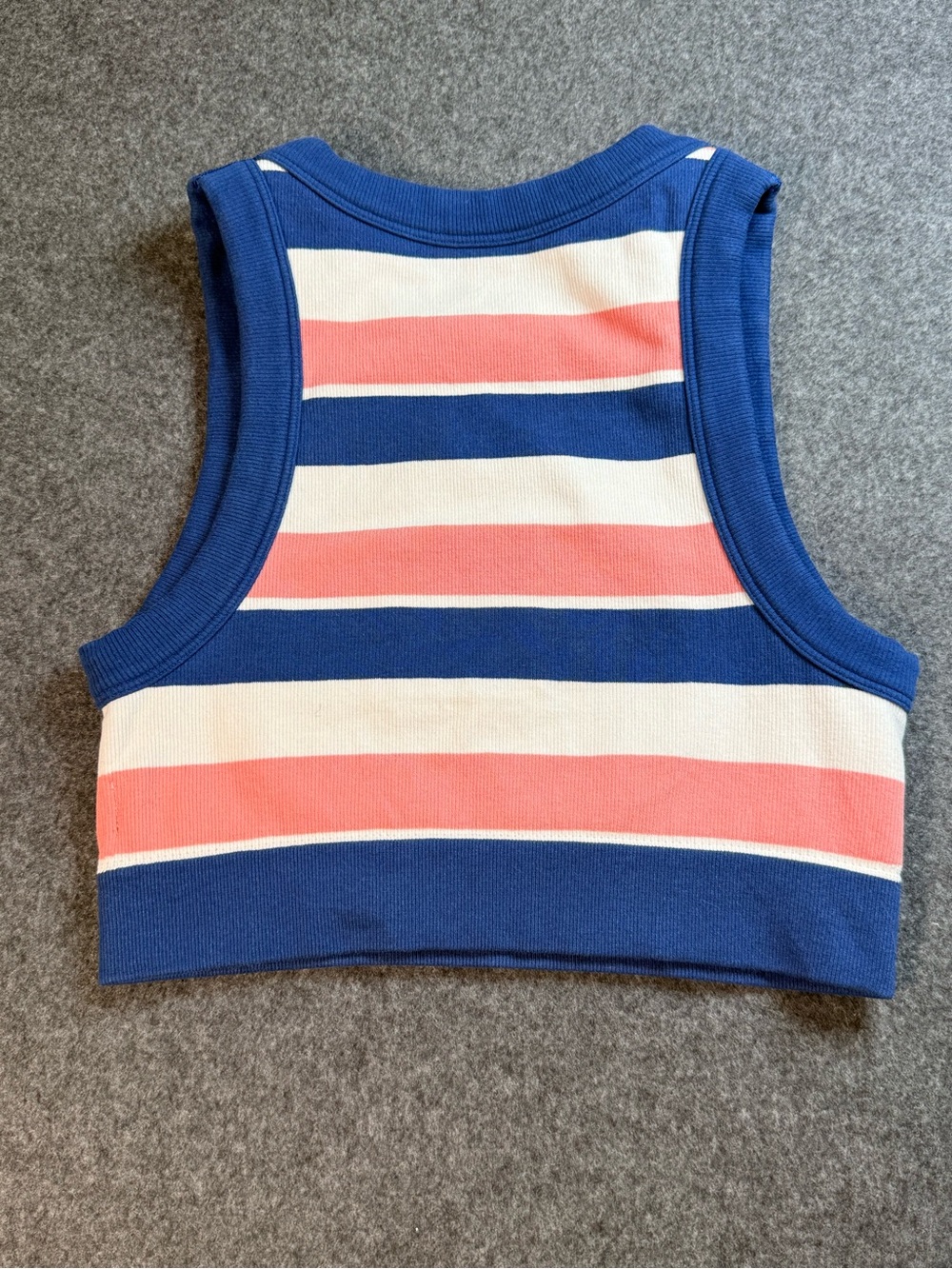 Offline by Aerie Real Good Ribbed Striped Cropped TankBlue Pink White Size Small - Picture 4 of 5